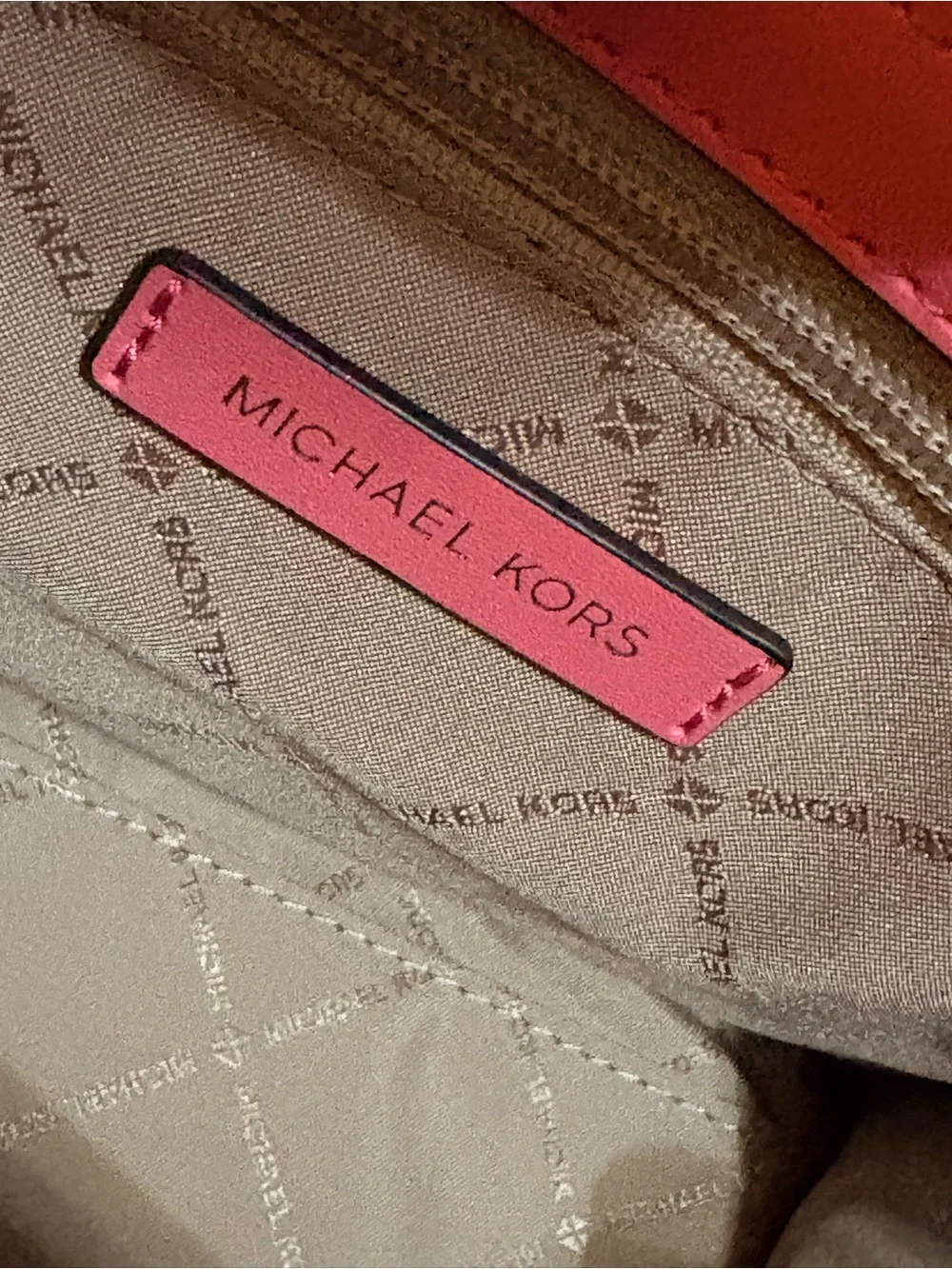 Michael Kors Carmen Medium Belted Satchel. Pink